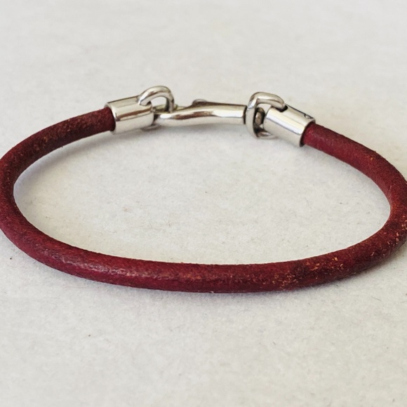 COACH 925 Sterling Silver and Leather Bracelet 7.5" - Picture 6 of 16